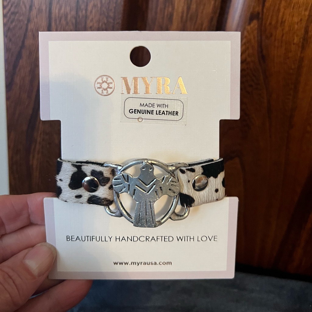 Myra Bag Genuine Leather Morning Sparrow Adjustable Bracelet, India, New/Package